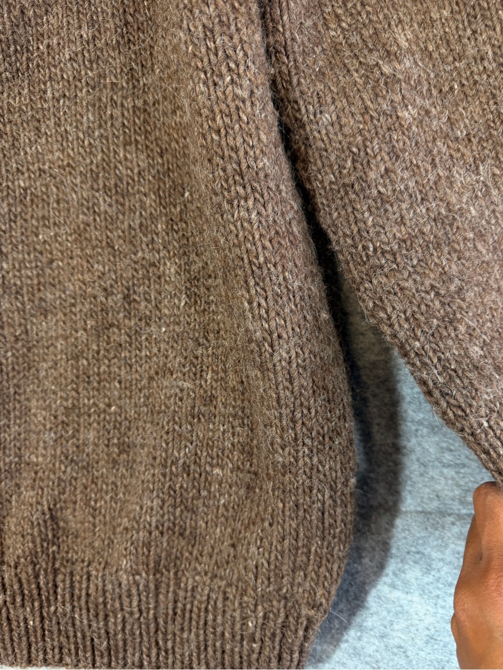 Vintage Icelandic Wool Cardigan Brown Nordic Fair Isle Metal Clasp Sweater Chic - Picture 13 of 16